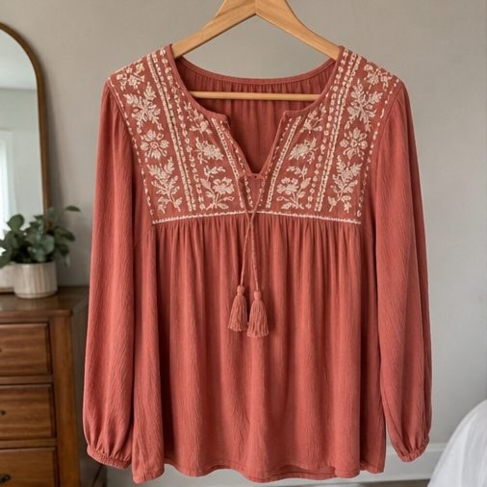 Charcoal Smocked Top